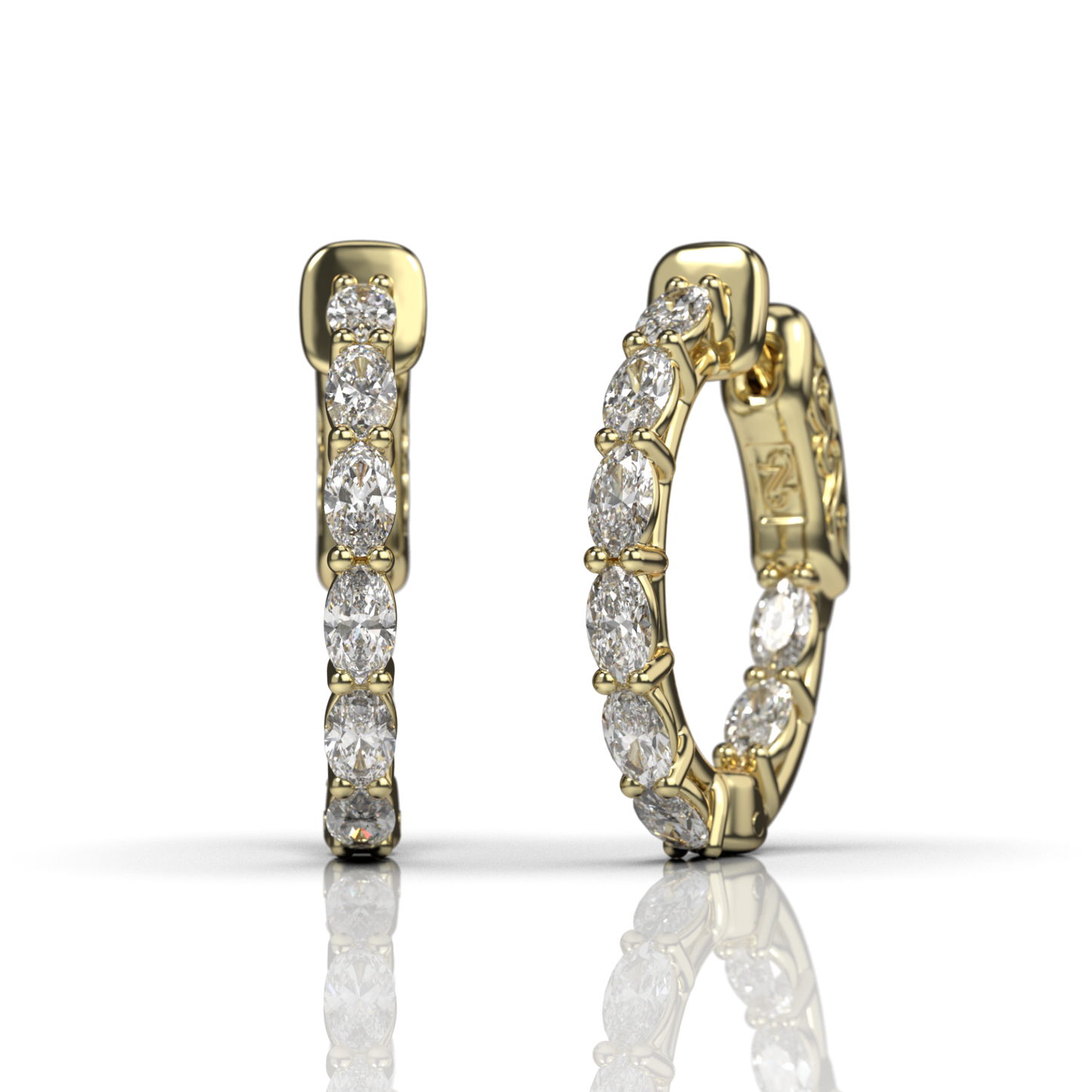 Line Marquise Eternal Hoop