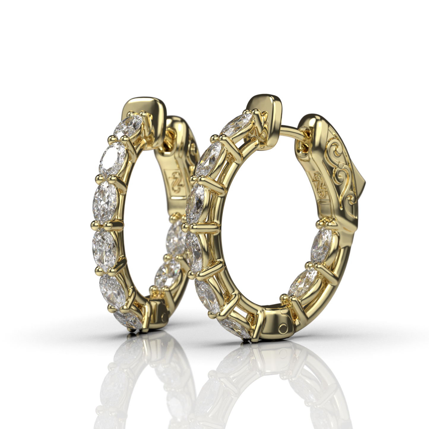 Line Marquise Eternal Hoop