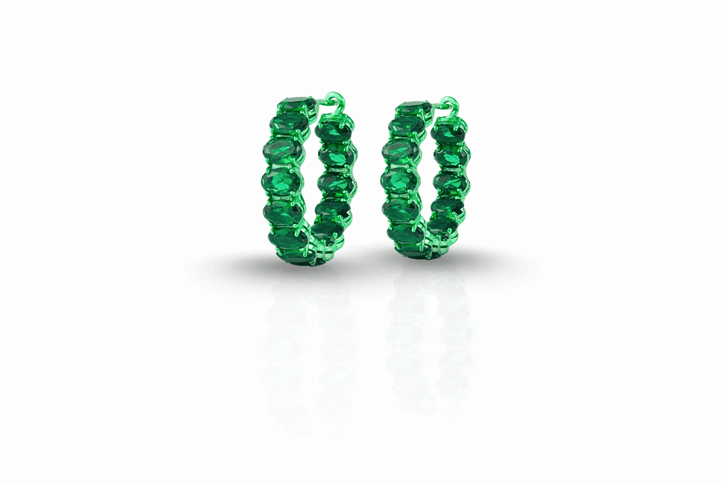Oval Hoop Earings