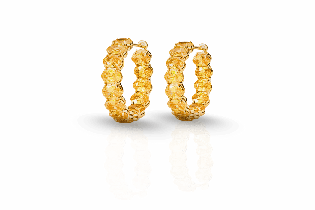 Oval Hoop Earings