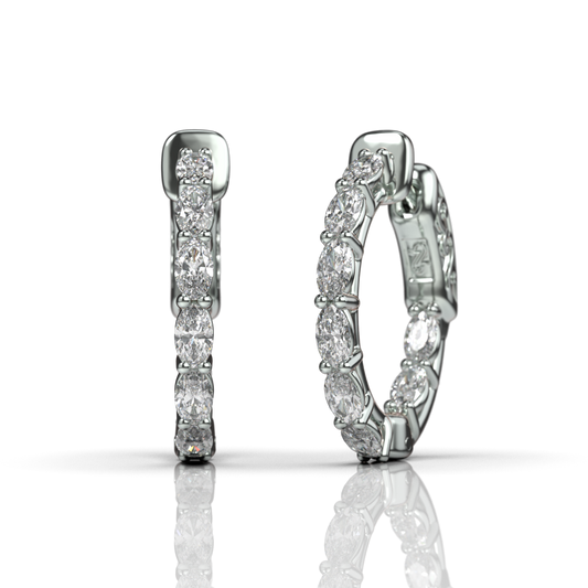 Line Marquise Eternal Hoop