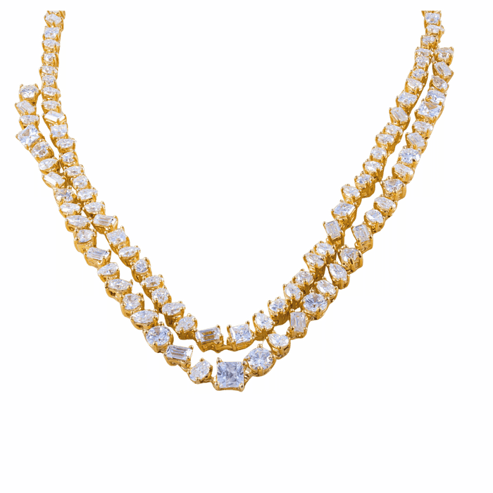 Double Row Diamond Necklage
