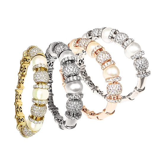 Pearl hug Bangle
