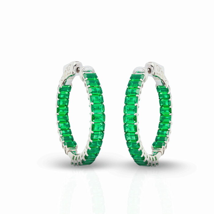 Baguette Hoop Earings