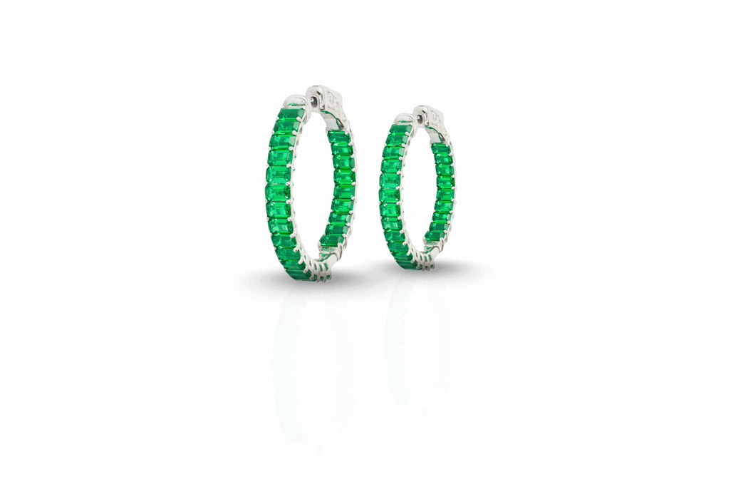 Baguette Hoop Earings