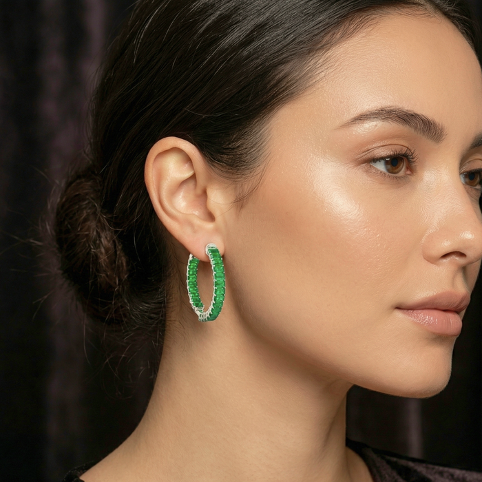 Baguette Hoop Earings